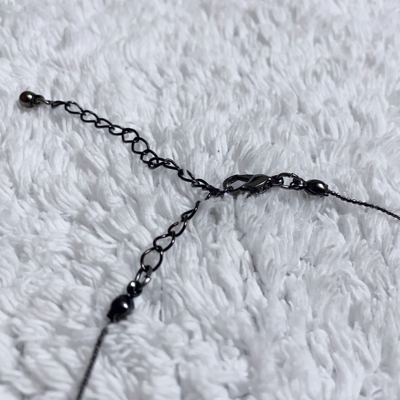 Deep Blue Pearlescent Necklace and Earring Set - Picture 5 of 5